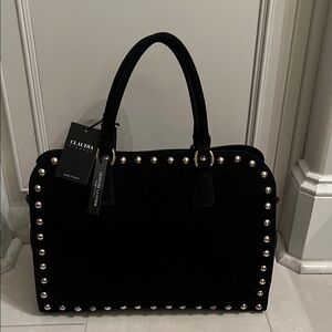 Claudia Firenze suede studded satchel